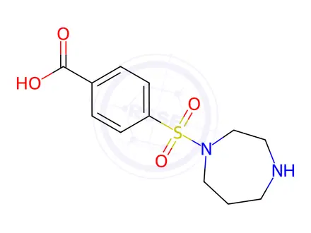 Chemical structure of Benzoic acid, 4-[(hexahydro-1H-1,4-diazepin-1-yl)sulfonyl]-