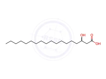 Chemical structure of rac-3-Hydroxyoctadecanoic Acid