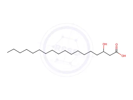 Chemical structure of rac-3-Hydroxyoctadecanoic Acid