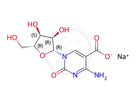 Chemical structure of Cytidine-5-carboxylic acid sodium salt