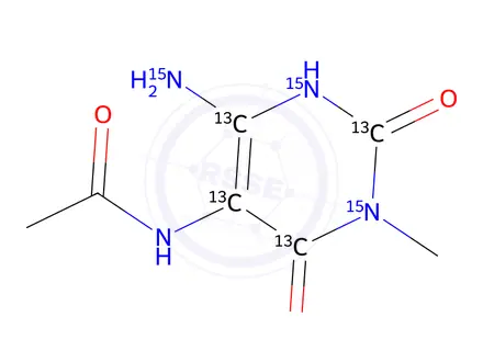 Chemical structure of Uracil Impurity 91-13C4,15N3