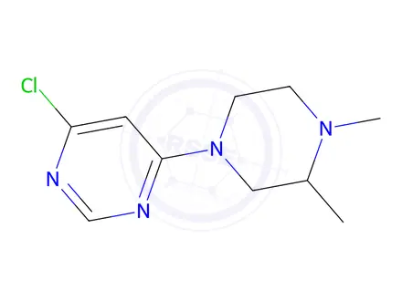 Chemical structure of 4-Chloro-6-(3,4-dimethylpiperazin-1-yl)pyrimidine