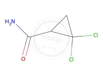 Chemical structure of 2,2-Dichlorocyclopropane-1-carboxamide