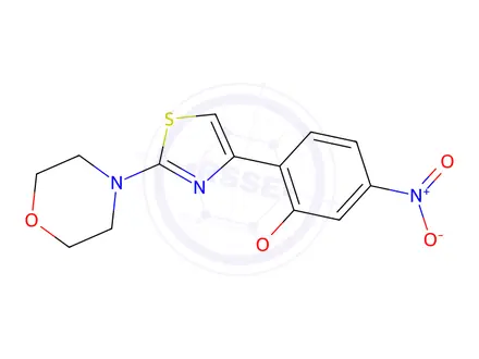 Chemical structure of 4-(4-(2-Methoxy-4-nitrophenyl)thiazol-2-yl)morpholine
