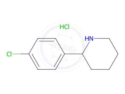 Chemical structure of 2-(4-Chlorophenyl)piperidinehydrochloride