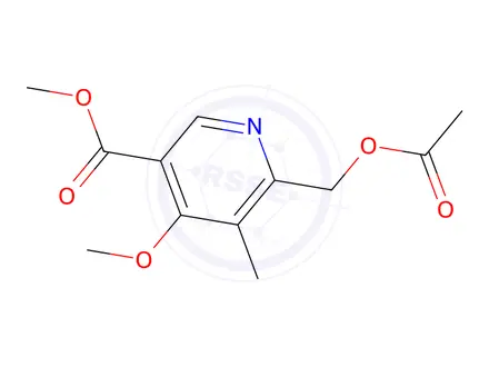 Chemical structure of 6-(Acetoxymethyl)-4-methoxy-5-methyl Nicotinic Acid Methyl Ester