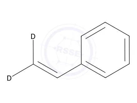 Chemical structure of Styrene-β,β-d2 (stabilized with hydroquinone)