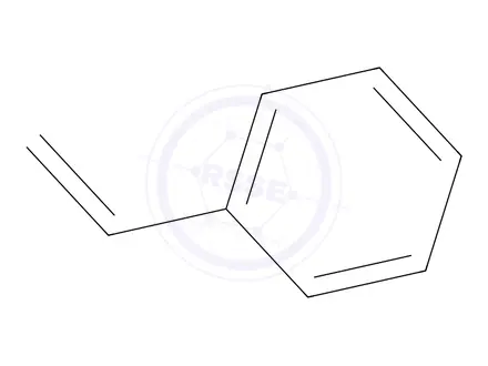 Chemical structure of Styrene