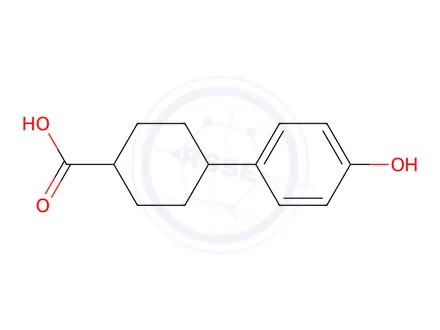 Chemical structure of 4-(4-Hydroxyphenyl)cyclohexanecarboxylic acid