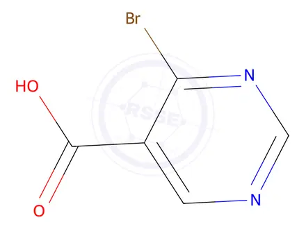 Chemical structure of 4-Bromopyrimidine-5-carboxylic acid