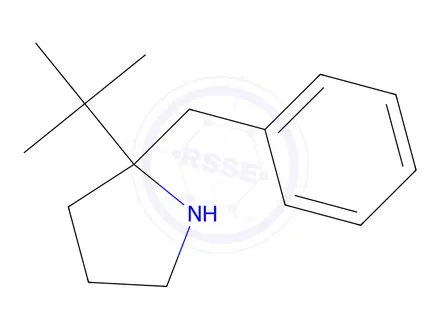 Chemical structure of 2-benzyl-2-tert-butylpyrrolidine