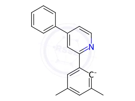 Chemical structure of Bis(2-(3,5-dimethylphenyl)-4-phenylpyridine)(2,2,6,6-tetramethylheptane-3,5-diketonate)iridium(III)
