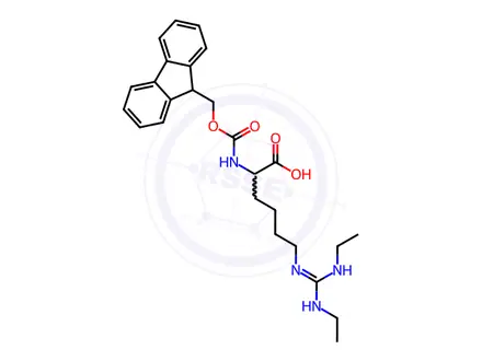Chemical structure of Fmoc-D-Har(Et)2-OH