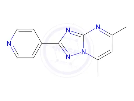 Chemical structure of 5,7-Dimethyl-2-(pyridin-4-yl)-[1,2,4]triazolo[1,5-a]pyrimidine