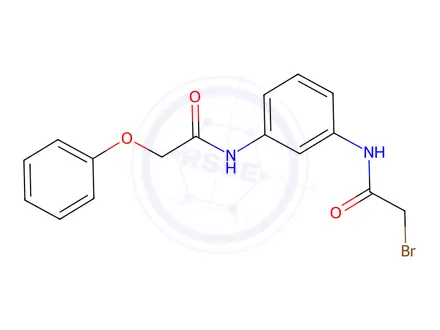 Chemical structure of 2-Bromo-N-{3-[(2-phenoxyacetyl)amino]-phenyl}acetamide
