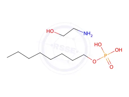 Chemical structure of Phosphoric acid, octyl ester, compd. with 2-aminoethanol