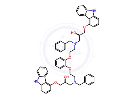 Chemical structure of Carvedilol Bis(N-benzylalkylpyrocatechol) Impurity