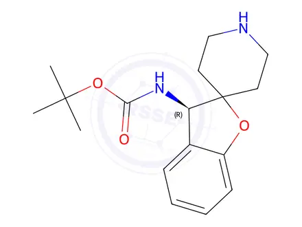 Chemical structure of Tert-butyln-[(3r)-spiro[3h-benzofuran-2,4'-piperidine]-3-yl]carbamate