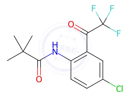 Chemical structure of N-(4-Chloro-2-(2,2,2-Trifluoroacetyl)Phenyl)Pivalamide