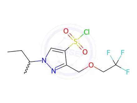 Chemical structure of 1-sec-butyl-3-[(2,2,2-trifluoroethoxy)methyl]-1H-pyrazole-4-sulfonyl chloride