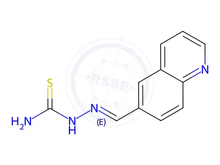 Chemical structure of 6-Quinolinecarbaldehyde thiosemicarbazone