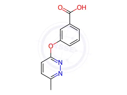 Chemical structure of Benzoic acid, 3-[(6-methyl-3-pyridazinyl)oxy]-