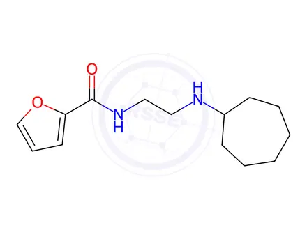 Chemical structure of N-(2-(cycloheptylamino)ethyl)furan-2-carboxamide