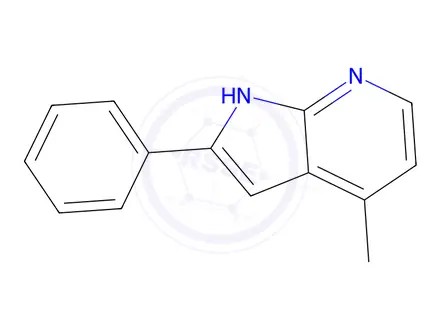 Chemical structure of 4-Methyl-2-phenyl-1H-pyrrolo[2,3-b]pyridine