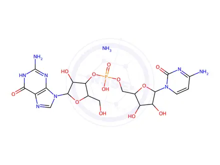 Chemical structure of Guanylyl-3'-5'-cytidine ammonium salt