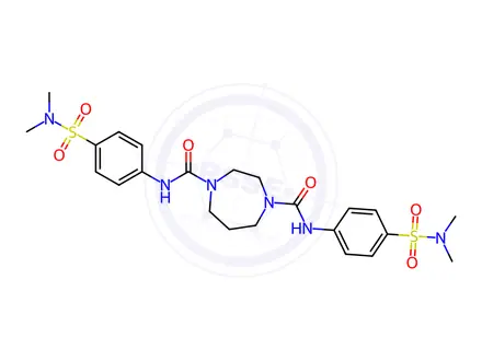 Chemical structure of N1,N4-bis(4-(N,N-dimethylsulfamoyl)phenyl)-1,4-diazepane-1,4-dicarboxamide