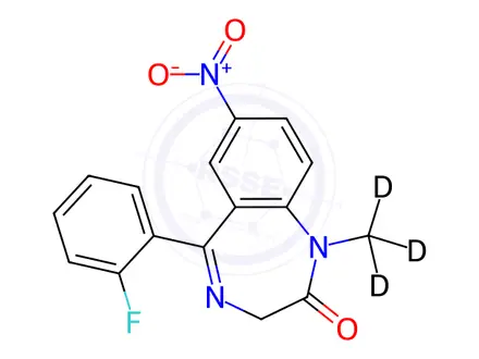 Chemical structure of Flunitrazepam D3
