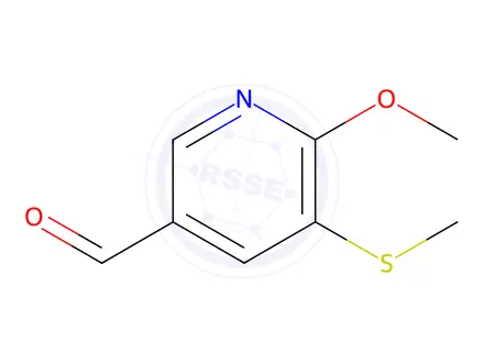 Chemical structure of 6-Methoxy-5-(methylthio)nicotinaldehyde