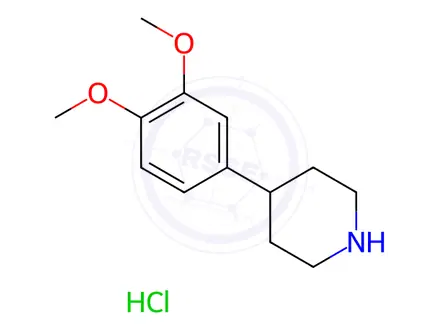 Chemical structure of 4-(3,4-Dimethoxyphenyl)piperidine hydrochloride