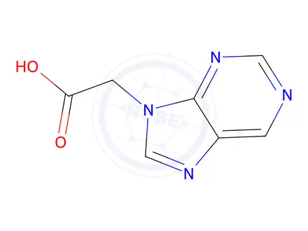 Chemical structure of 2-(9H-Purin-9-yl)acetic acid