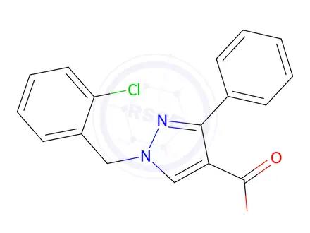 Chemical structure of 1-[(2-chlorophenyl)methyl]-3-phenyl-1h-pyrazole-4-carboxylic acid