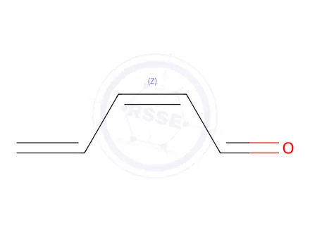 Chemical structure of (Z)-Penta-2,4-dienal