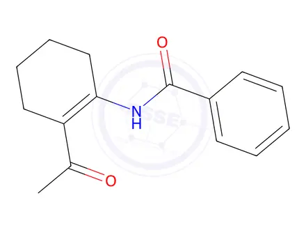 Chemical structure of N-(2-Acetylcyclohex-1-en-1-yl)benzamide