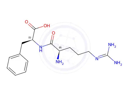 Chemical structure of H-D-Arg-Phe-OH acetate salt