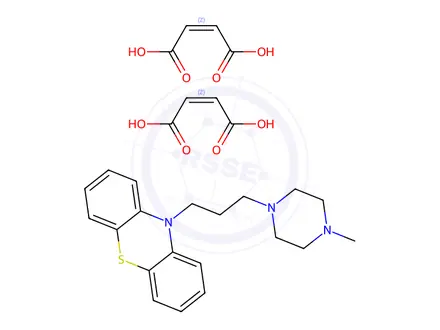 Chemical structure of Perazine dimaleate
