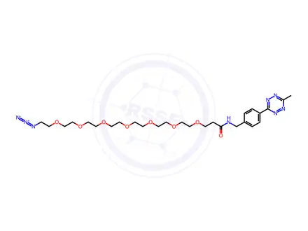 Chemical structure of Methyltetrazine-amido-PEG7-azide