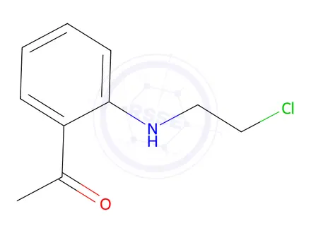 Chemical structure of 1-(2-((2-Chloroethyl)amino)phenyl)ethan-1-one