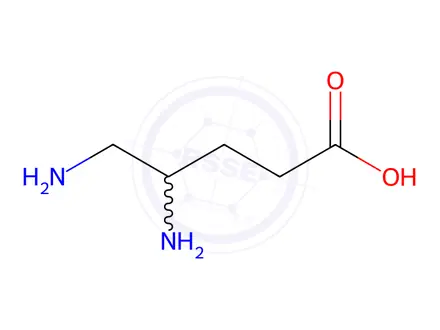 Chemical structure of 4,5-Diaminopentanoic Acid Dihydrochloride