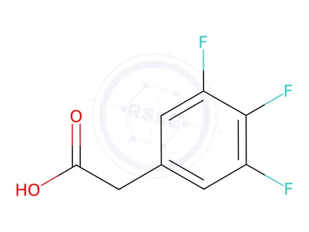 Chemical structure of 3,4,5-Trifluorophenylacetic acid