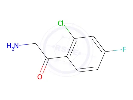 Chemical structure of 2-Amino-1-(2-chloro-4-fluorophenyl)ethan-1-one