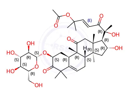 Chemical structure of Cucurbitacin B 2-O-beta-D-glucoside