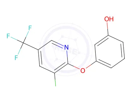 Chemical structure of 3-{[3-Chloro-5-(trifluoromethyl)-2-pyridinyl]oxy}benzenol