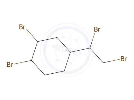 Chemical structure of 1,2-Dibromo-4-(1,2-dibromoethyl)cyclohexane (Mix of Isomers)