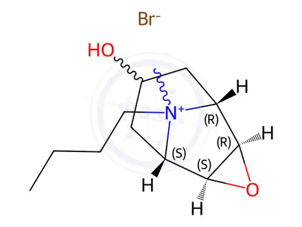 Chemical structure of Scopin-N-butylbromide