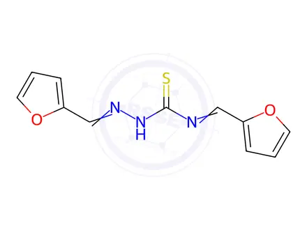 Chemical structure of N,2-Bis(furan-2-ylmethylene)hydrazinecarbothioamide