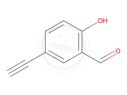Chemical structure of Benzaldehyde, 5-ethynyl-2-hydroxy-(9CI)